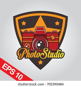 Photo studio logo design template