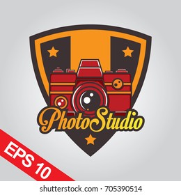 Photo studio logo design template