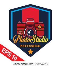 Photo studio logo design template
