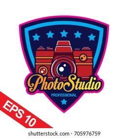 Photo studio logo design template