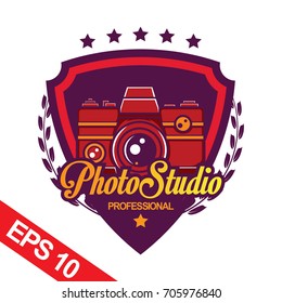 Photo studio logo design template