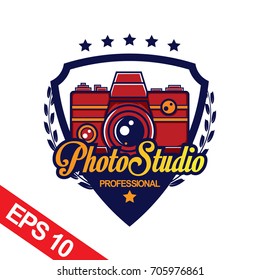 Photo studio logo design template