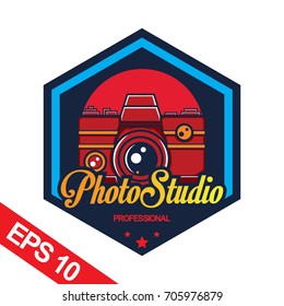 Photo studio logo design template