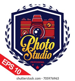 Photo studio logo design template