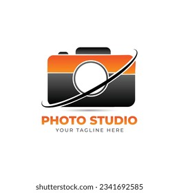 Plantilla vectorial de diseño de logotipo de estudio fotográfico
