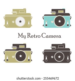 Photo studio logo. Hipster style. Vector lable