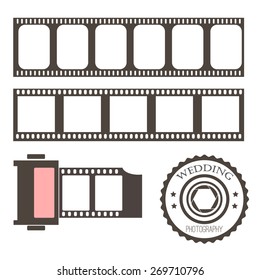 Photo studio logo. Hipster style. Photography vintage badges and icons. Modern mass media icons. Photo labels