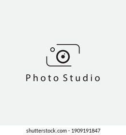 photo studio logo illustration line design icon vector
