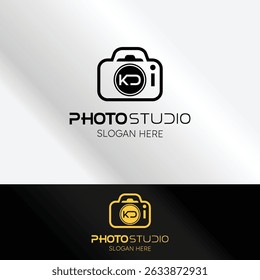 Photo Studio Logo Modern Camera Icon with KD Initials