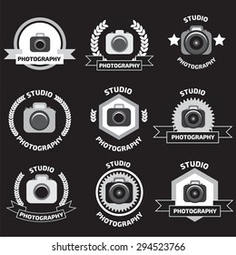  Photo studio logo set.