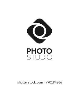 Photo studio logo template. Corporate icon. Vector illustration. Digital agency icon.