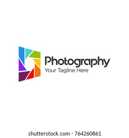 Photo Studio Logo Template Design Vector. Camera Symbol Vector Design. Colorful Template Business Logo Concept. Digital Vision Icon.