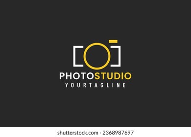 photo studio logo vector icon illustration