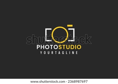 photo studio logo vector icon illustration