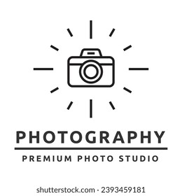 Fotostudio Logo Vintage Vektor. Hipster und Retro-Stil. Perfekt für Ihr Business Design.