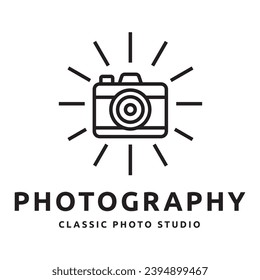 Photo studio logo vintage vector. Hipster and retro style. Perfect for your business design.