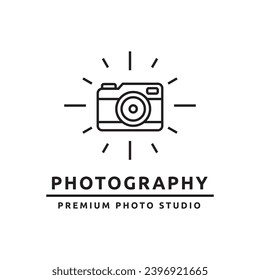 Photo studio logo vintage vector. Hipster and retro style. Perfect for your business design.