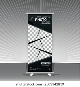 Photo studio Rollup Banner, Corporate banner design, Pop-up banner design.