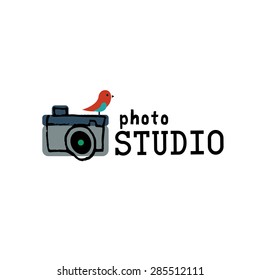 Photo studio vector logo illustration 