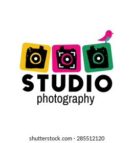 Photo studio vector logo illustration 