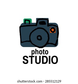 Photo studio vector logo illustration 