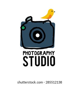 Photo studio vector logo illustration 