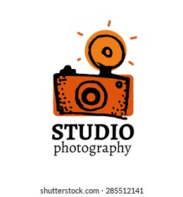Photo studio vector logo illustration 