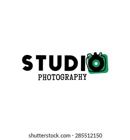 Photo studio vector logo illustration 