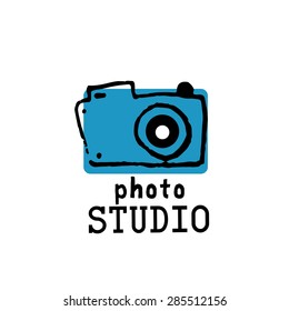 Photo studio vector logo illustration 