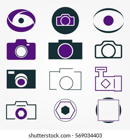 Photo Studio Vector Shapes Set for Photographers