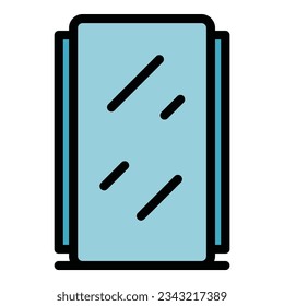 Photo studio wall icon outline vector. Camera equipment. Shoot video color flat