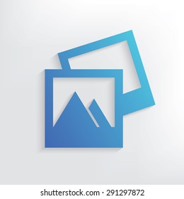 Photo symbol design,clean vector