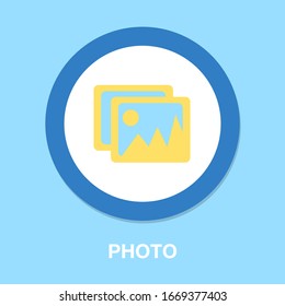 Bildsymbol. Einfache Elementgrafik. Bildkonzeptionssymbol-Design. Kann für Web- und mobile UI/UX verwendet werden