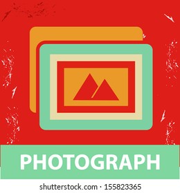 Photo symbol,vintage style,vector