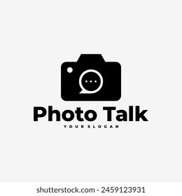 PHOTO TALK CHAT CAMERA LOGO VECTOR ICON ILLUSTRATION