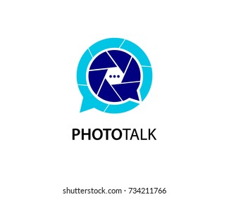 Photo Talk logo template design