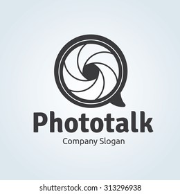 Photo talk Vector Logo Template.