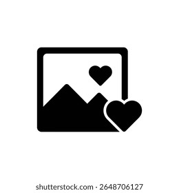 Photo Taped with Heart for Romantic Sentiment and Love Display