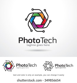 Photo Technology Logo Template Design Vector