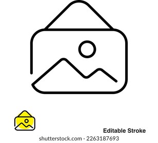 Icono de la línea del vector de miniaturas