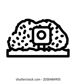 photo trap gadget line icon vector. photo trap gadget sign. isolated contour symbol black illustration