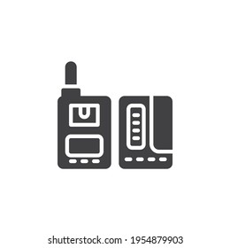 Photo trigger vector icon. filled flat sign for mobile concept and web design. Photographic lighting remote trigger glyph icon. Symbol, logo illustration. Vector graphics