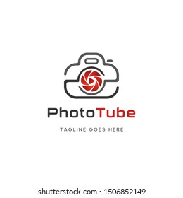 Photo Tube Logo Icon Vector Template