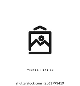 Photo Upload Icon. Editable Stroke