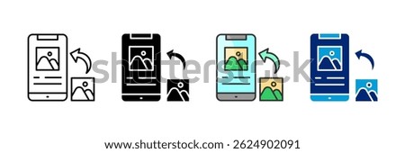 Photo Upload Icon Set Multiple Style Collection