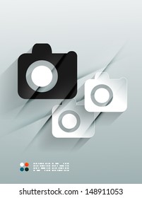 Diseño de papel 3d para vector de fotografía