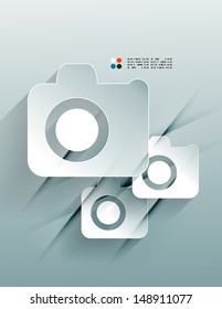 Diseño de papel 3d para vector de fotografía