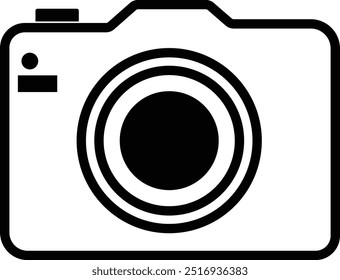 Vector de la foto CÁMARA icono de línea icono de cámara aislado en blanco