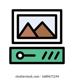 PHOTO vector flat color icon 