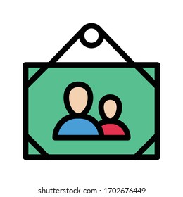 photo vector flat color icon 